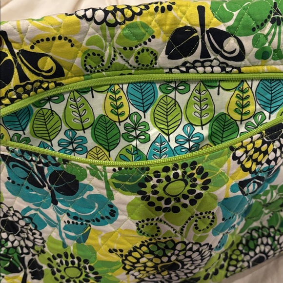 Vera Bradley Retired Limes Up Floral Messenger Shoulder Bag - Picture 3 of 7